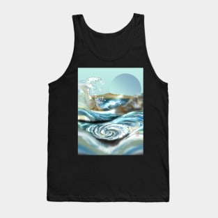 Blue moon rising at the Awa Prefecture whirlpool rapids in Japan Tank Top